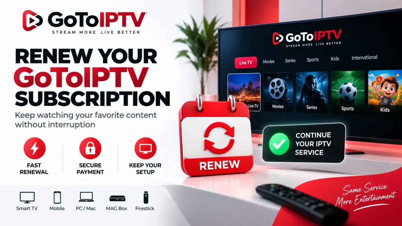 renew GoToIPTV subscription