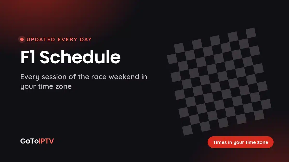 F1 schedule with race and qualifying times