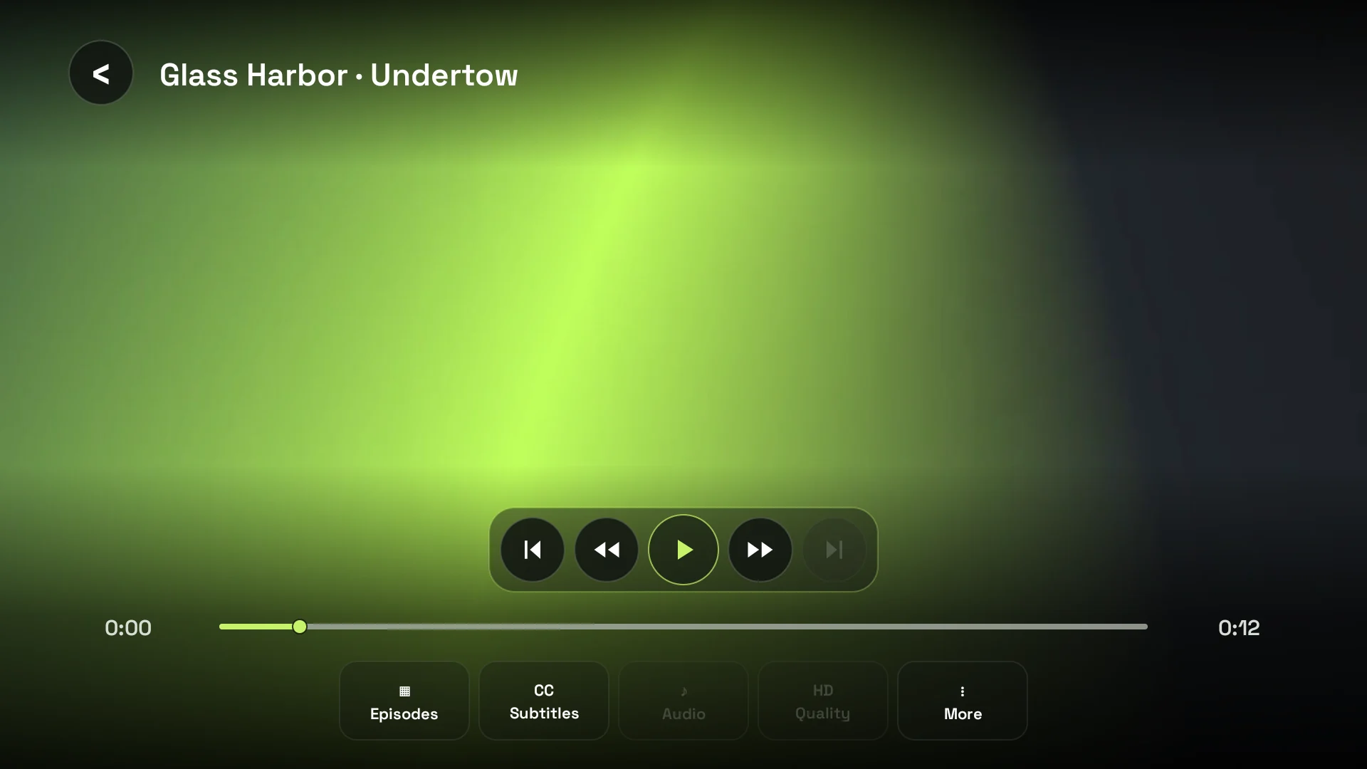 GoTo Player player on the TV with remote-friendly controls: Episodes, Subtitles, Audio, Quality and More (demo video)