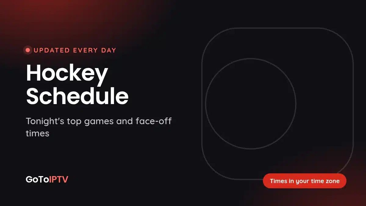 Hockey schedule with face-off times tonight