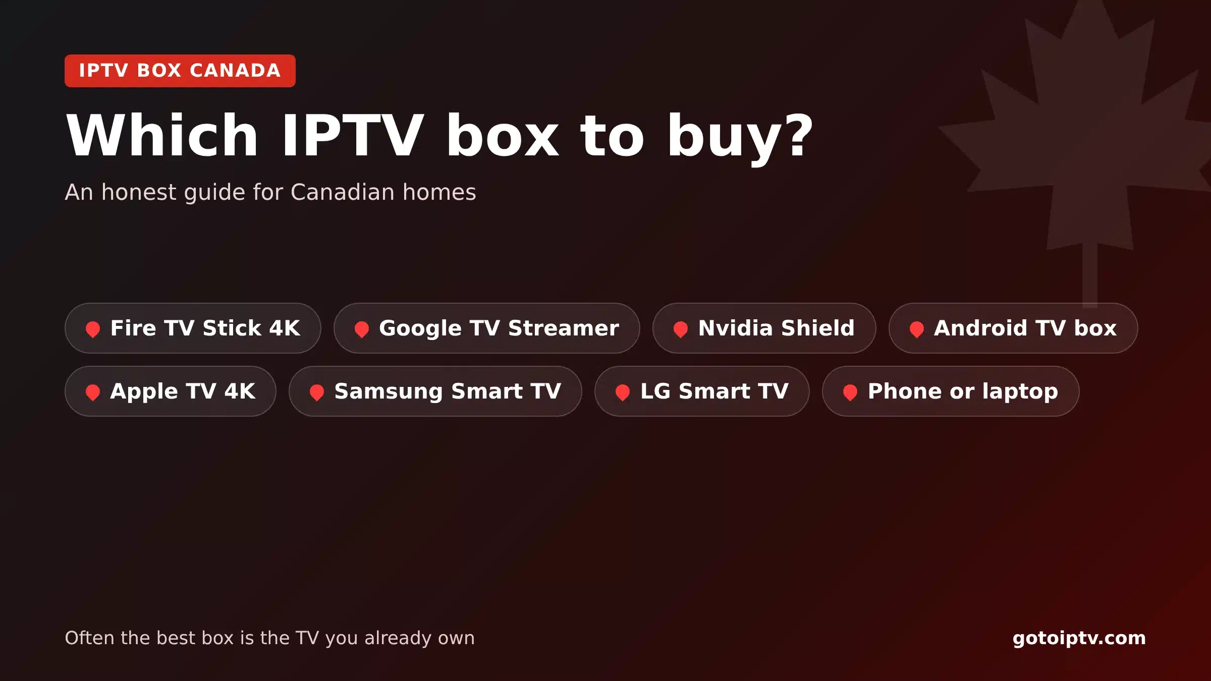 IPTV Box Canada guide: Which IPTV box to buy?