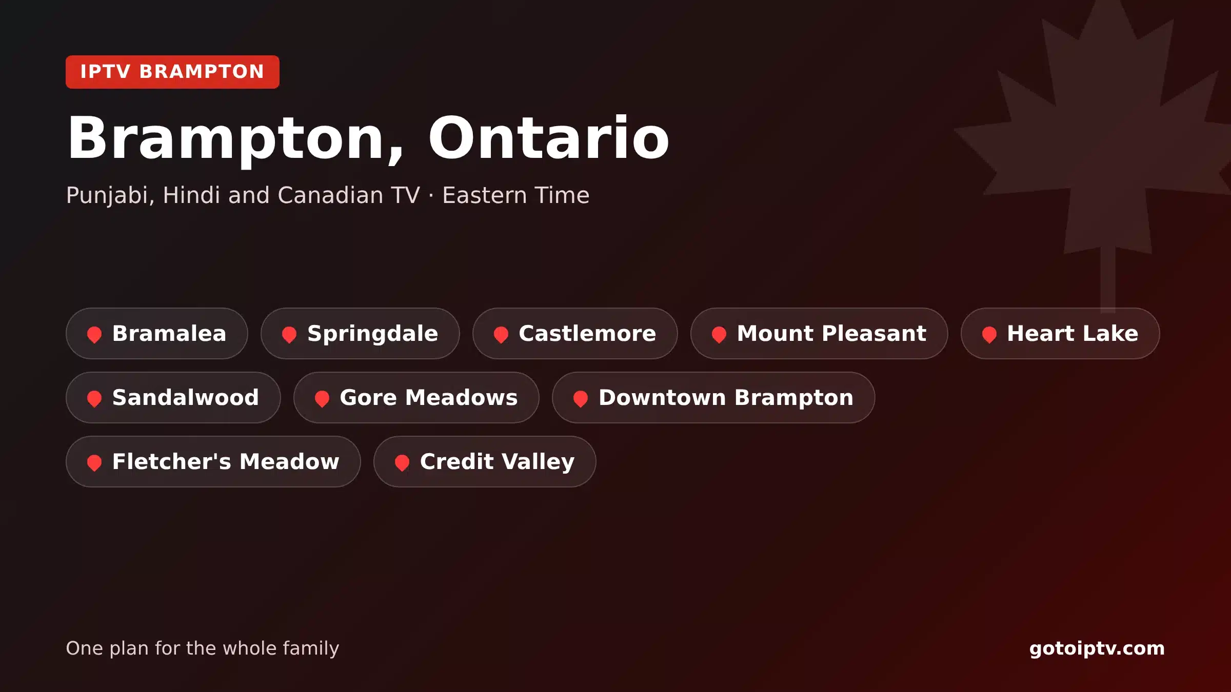 IPTV Brampton guide: Brampton, Ontario