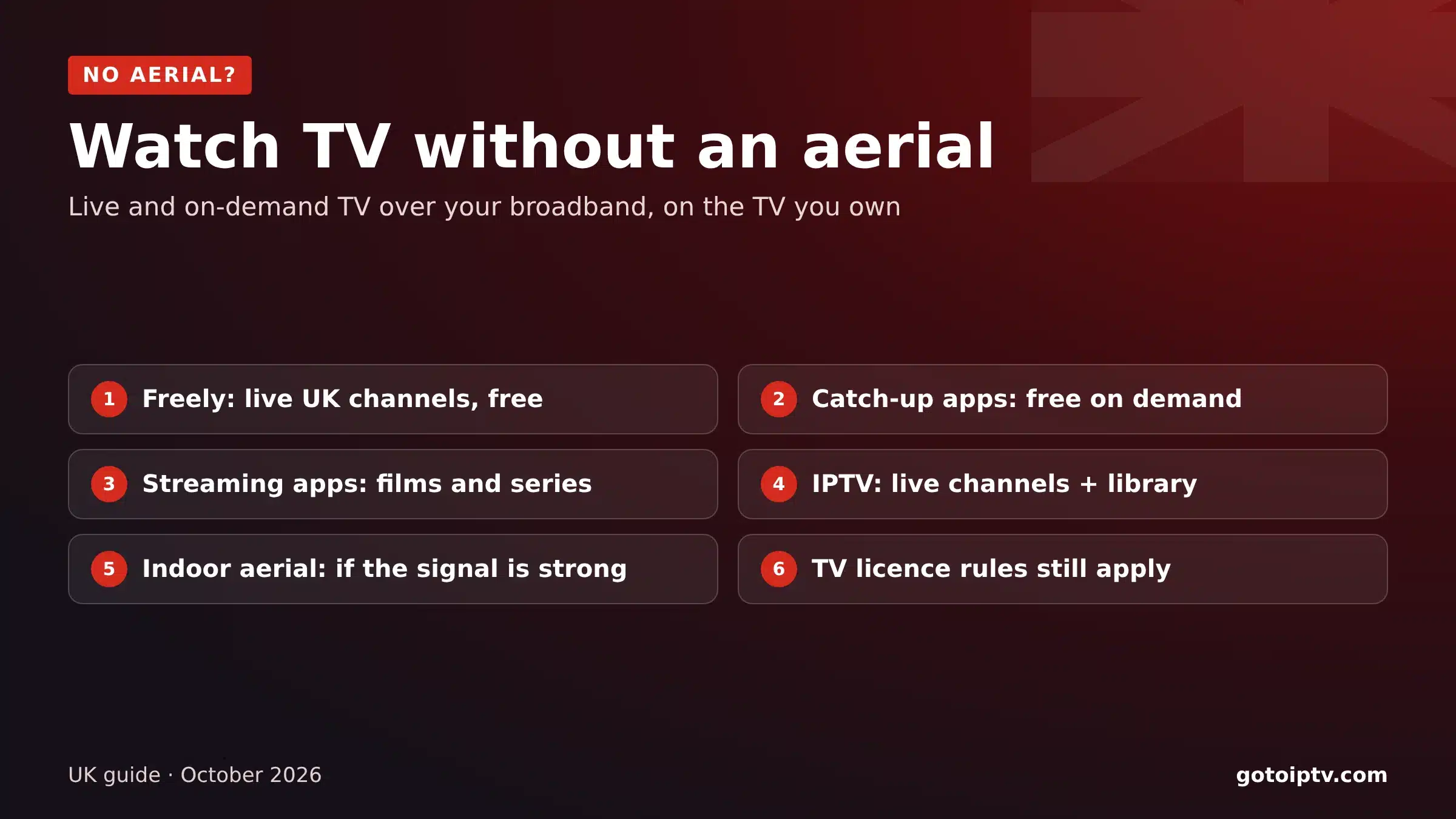 How to watch TV without an aerial in the UK